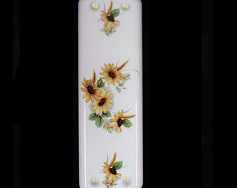 Ceramic Door Finger Plate Sunflower Design (Each)