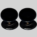 Ceramic Door Knob Set Black (Pair)
