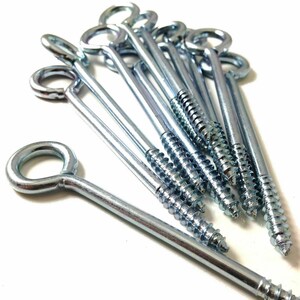 Pack Of 20 Heavy Duty Vine Eyes Zinc Plated