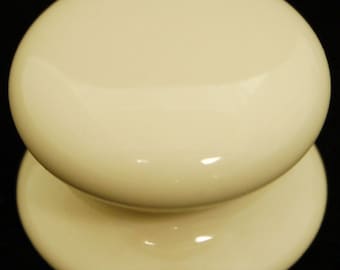 Pomo de cerámica color crema para cajón de armario (cada uno) Disponible en varios tamaños