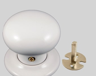 Ceramic Single Dummy Door Knob White (each)