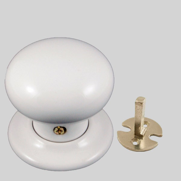 Ceramic Single Dummy Door Knob White (each)