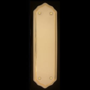 Ceramic Door Finger Plate Cream Double Goldline Design (Each)