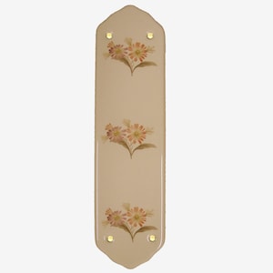 Ceramic Door Finger Plate Cream Nocturne Design (Each)