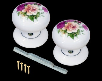 Keramische deurknoppenset wit Christina Design (paar)