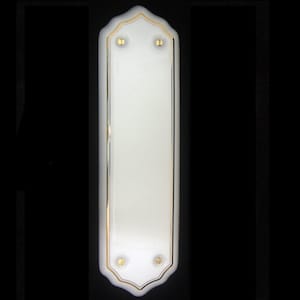 Ceramic Door Finger Plate Double Goldline Design (Each)