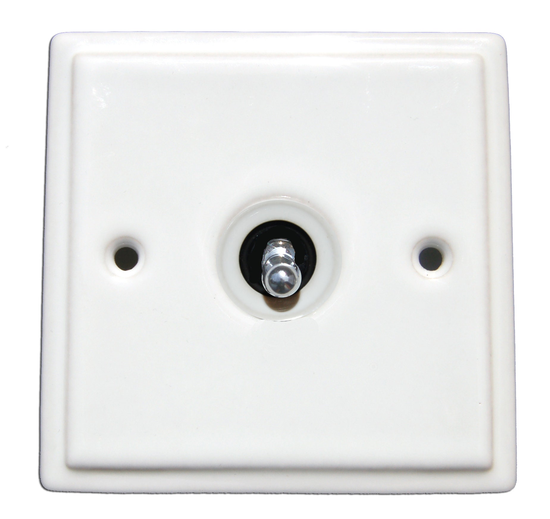 White Porcelain Single Toggle Switch