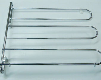 Polished Chrome Metal Tie and Belt Holder / Hanging Rack / Rail