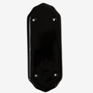 Placa de dedo de puerta de cerámica pequeña negra (cada una)