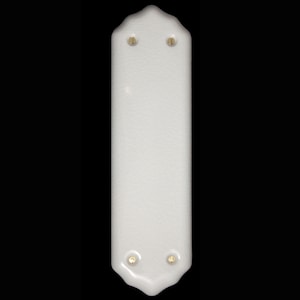 Ceramic Door Finger Plate White Crackle Glaze (Each)
