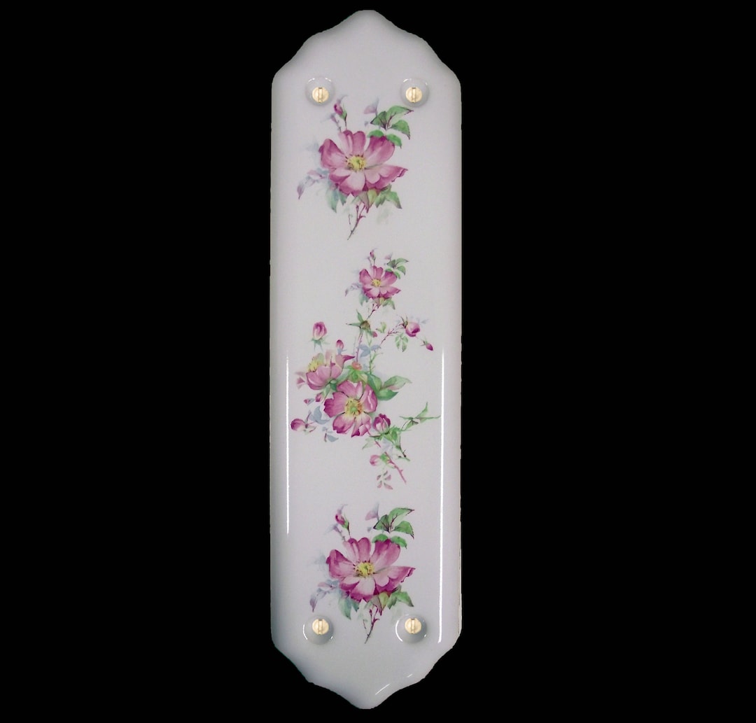 Ceramic Door Finger Plate Rambling Rose Design each Etsy