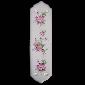 Ceramic Door Finger Plate Rambling Rose Design (Each)