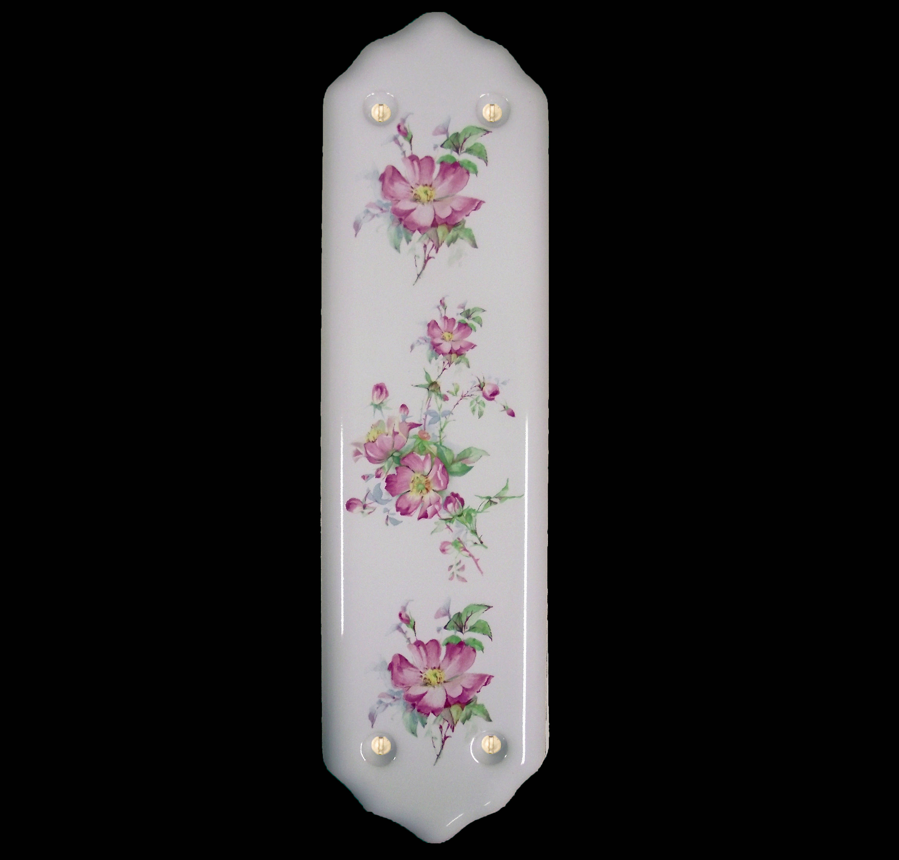 Ceramic Door Finger Plate Rambling Rose Design Each Etsy