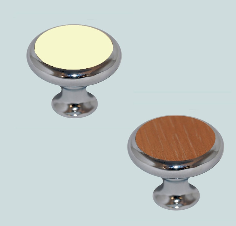 Polished Chrome Knobs Cupcakes 38mm Cupboard Drawer Door Handles Decorated
