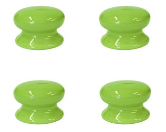 Pack Of 4 Green Ceramic Cupboard Wardrobe Knobs 50mm