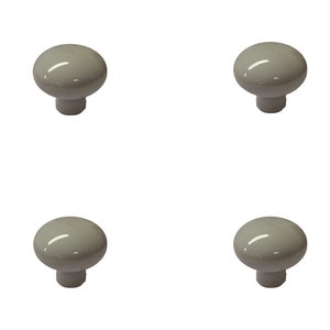 Pack Of 4 Grey Ceramic Cupboard Cabinet Knobs 35mm