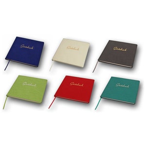 Modern guestbook in leather look