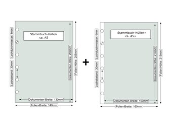 SPARSET • 10er Pack • 5X Stammbuch-Hüllen & 5X Stammbuch-Hüllen+