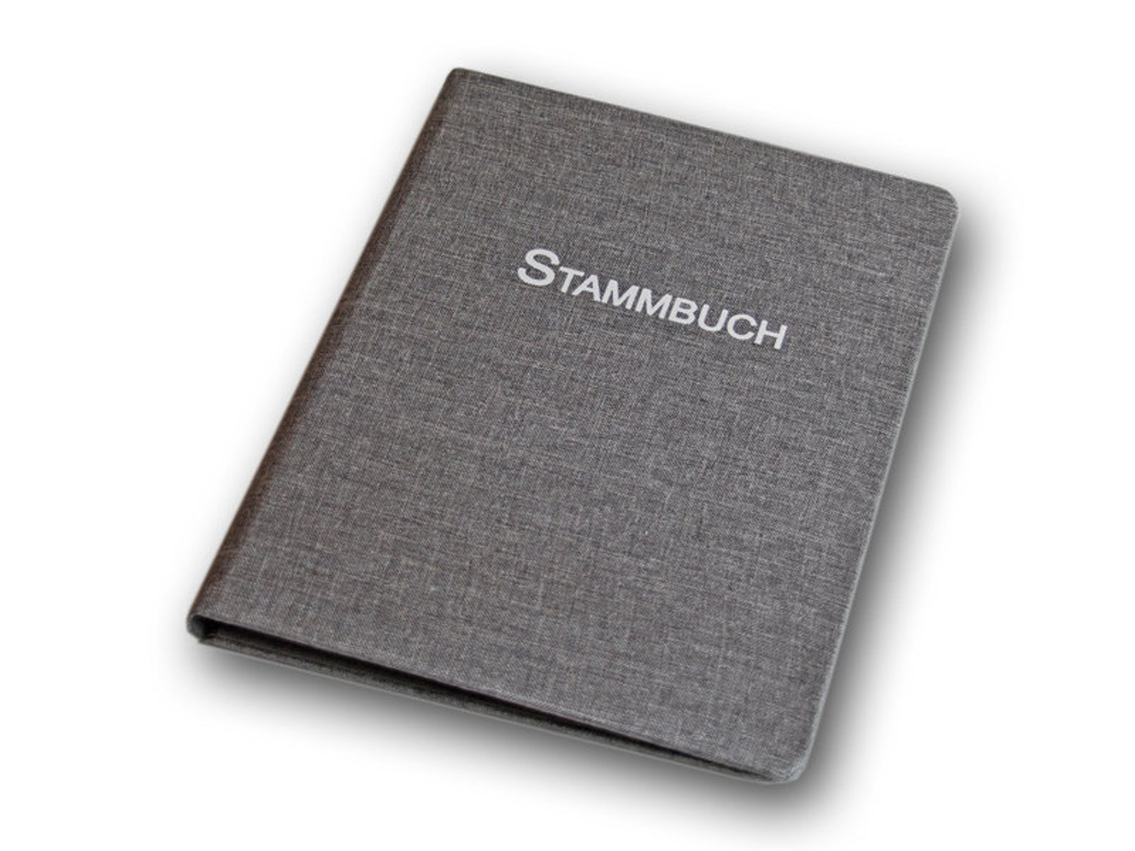 Stammbuch family book made of linen in registry office format