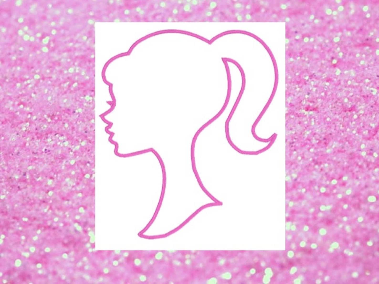 Barbie Outline Applique (Instant Download) Etsy