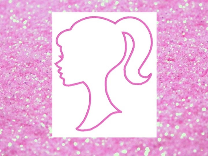 Barbie Outline Applique (Instant Download) - Etsy