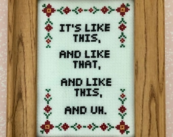 Lyrics Cross Stitch Etsy