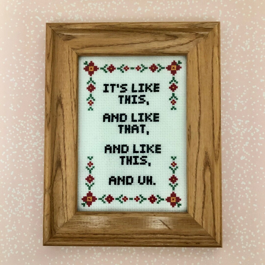 Rap Lyrics Cross Stitch Pattern - 