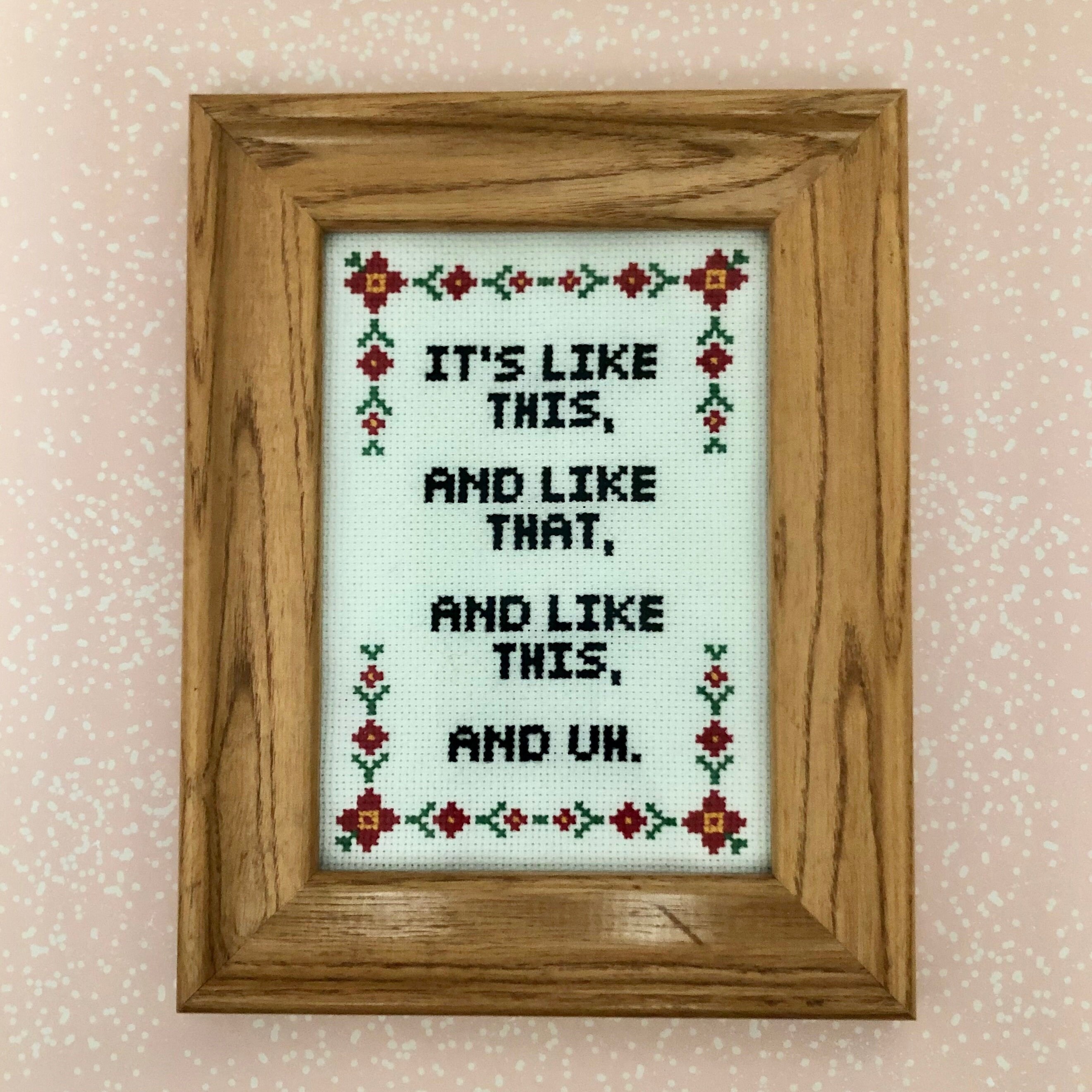 Rap Lyrics Cross Stitch Pattern it's Like This - Etsy