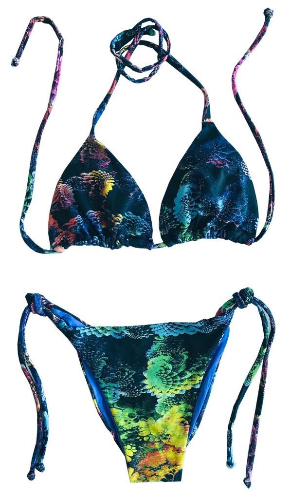Mommy and Me set of 2 Bikini for MOM and One piece for girls under the sea color girl size 246
