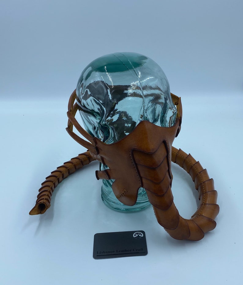 Leather Face hugger mask Etsy