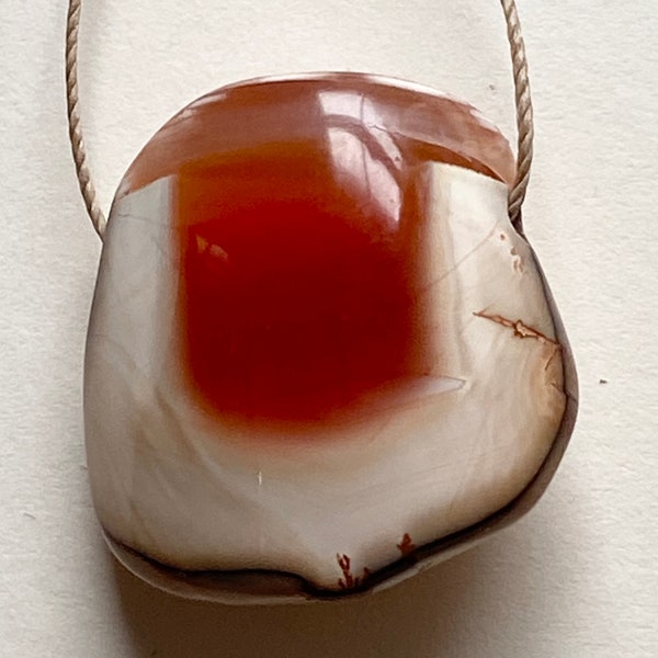 Large Newly created Carnelian Bead in the style of Ancient Mauryan Beads