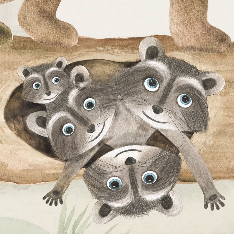 Safari Animals Wallpaper Printable Jungle Mural for Baby - Etsy