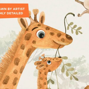 Safari Animals Peel and Stick Wallpaper Jungle Mural for Baby - Etsy