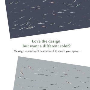 Fish Wallpaper Mural, Neutral Sardines Wall Design, Minimalist Pond Panels, Ready to Install, Peel and Stick or Traditional image 12