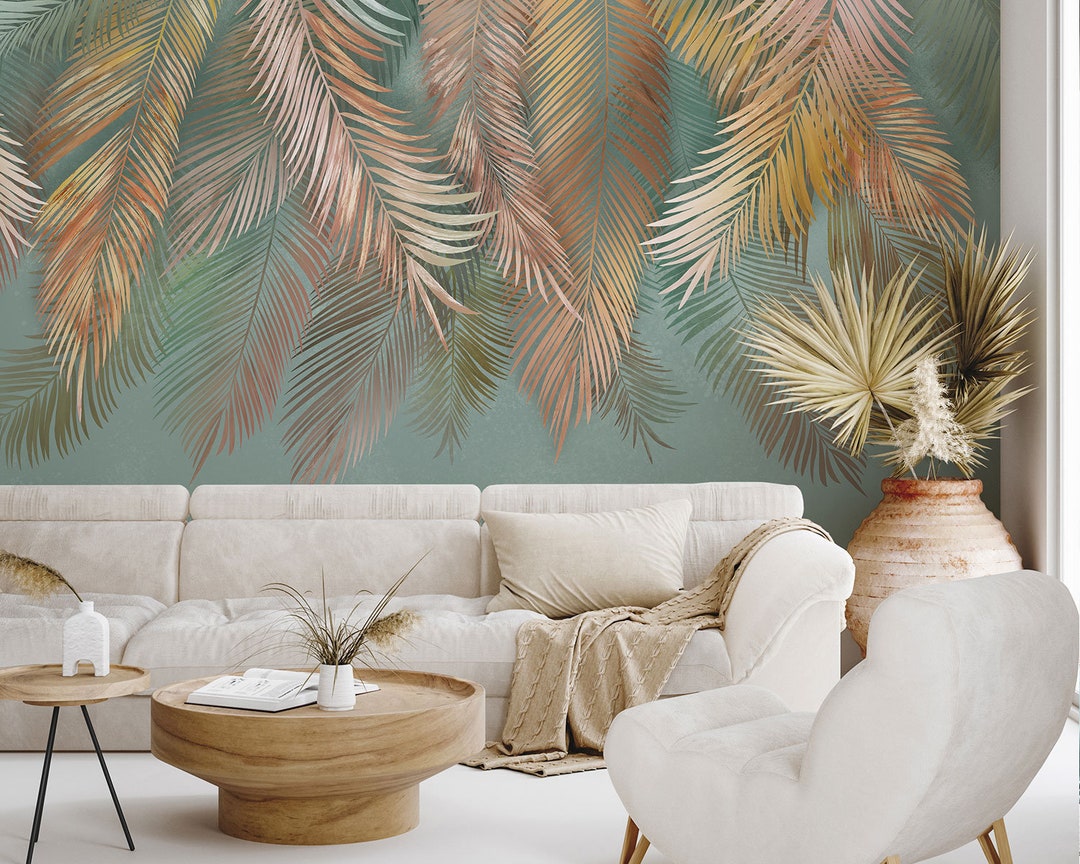 Leaf Palm Wallpaper, Tropical Palm Leave Wallpaper, Dark Background ...