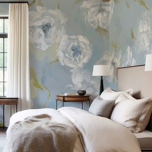 Carta da parati morbida con peonie, carta da parati rimovibile o tradizionale, floreale, carta da parati di qualità premium per camera da letto o cameretta dei bambini, murale floreale