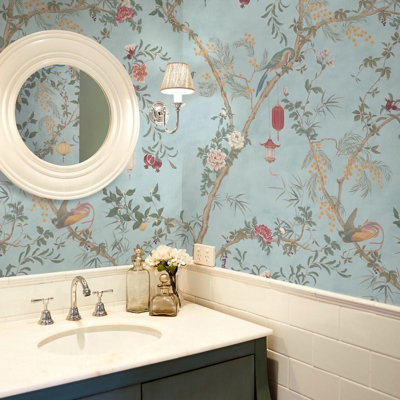 Sean R Wallpaper Designer Wallpaper Birds - Etsy