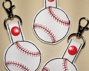 Embroidered Baseball Keychain