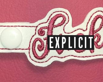 F*ck Off Keychain-Pink/White