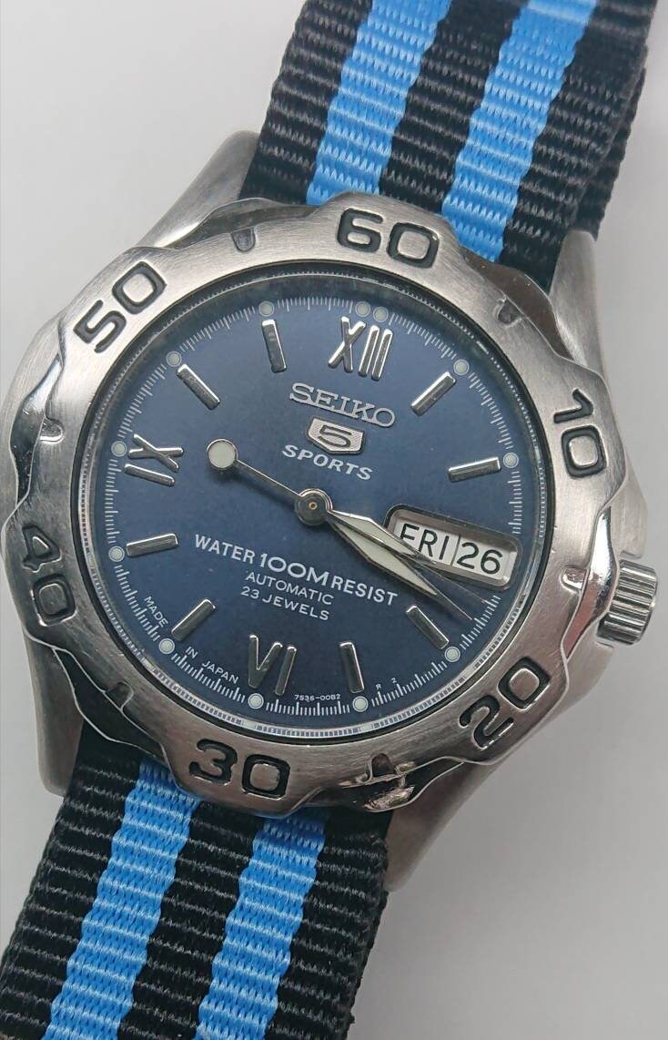 Sports Blue Dial Watch - Etsy