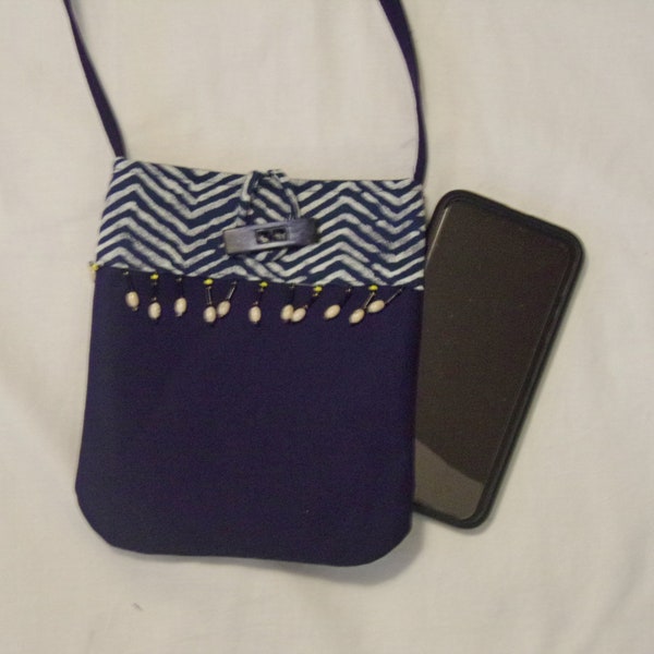 Boho bag, Crossbody cell phone bag, Cell phone purse, Small shoulder bag, Iphone tote, Smartphone pouch