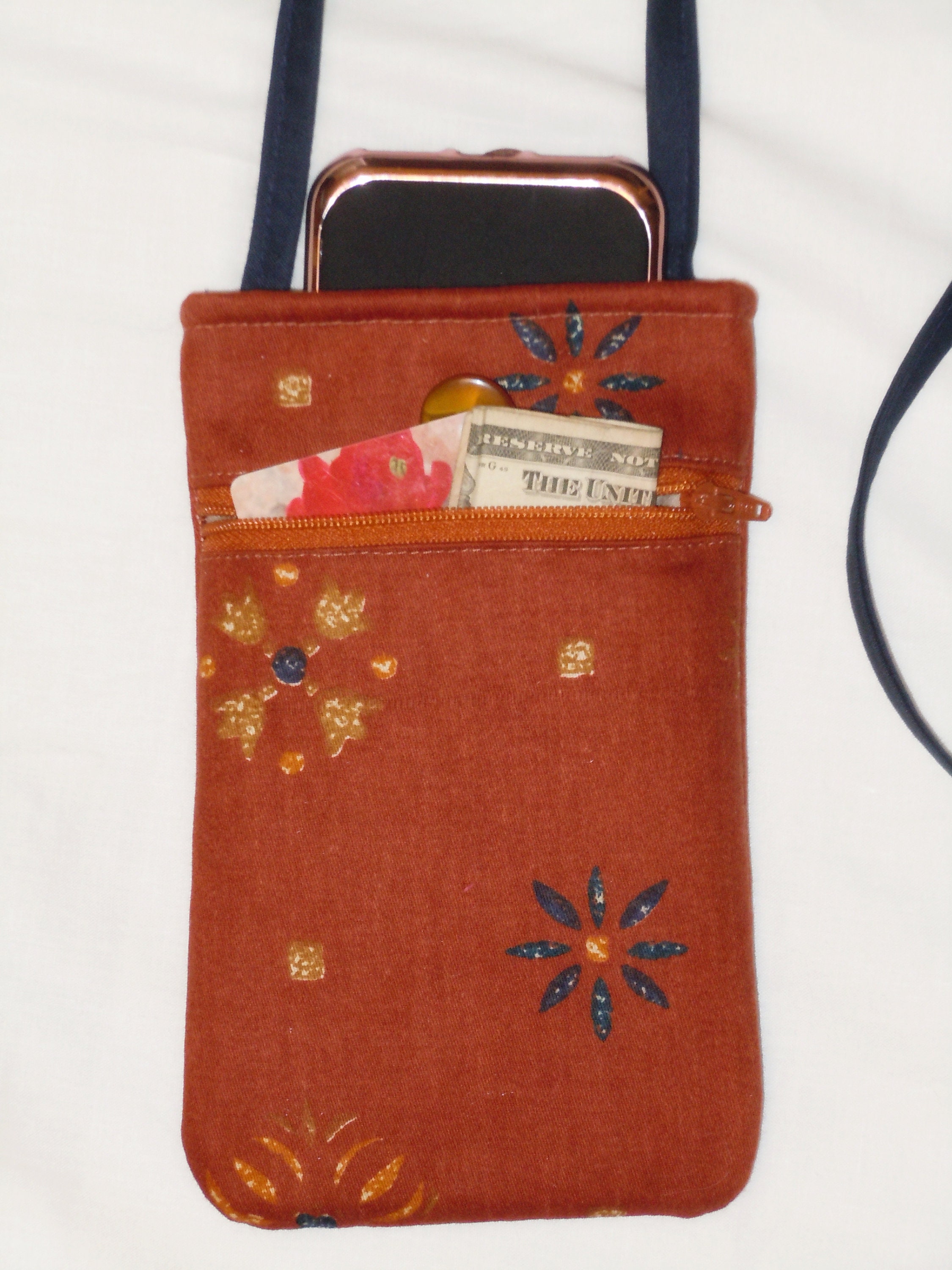 Burnt Orange Cell Phone Crossbody Bag Phone Purse Small - Etsy UK