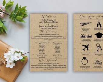wedding programs personally sami illustrations