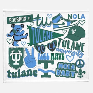 College Blanket For Any School Or University | Custom | Personalized | Dorm Room Decor | Bed Party Blanket | College Acceptance Gift