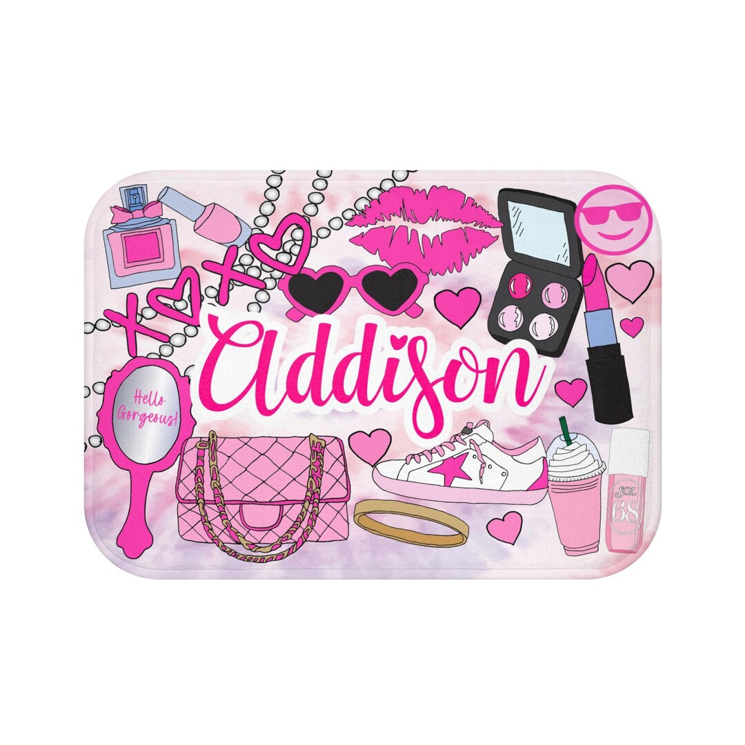 Girly Girl Floor Mat | Custom | Personalized | Camp Bunk Decor | Bunk ...