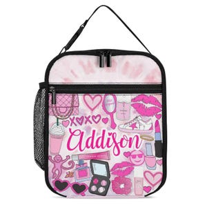 Girly Girl Insulated Lunch Box | Preppy | Trendy | Custom | Personalized | Back To School | Personalized Lunch Bag | Back To School Gift