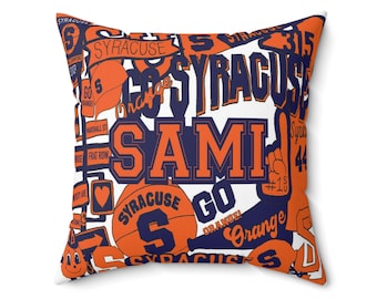 College Throw Pillow For Any School Or University | Custom | Personalized | Dorm Room Decor | Bed Party Pillow | College Acceptance Gift