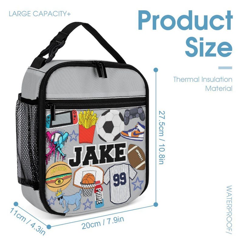 Favorite Things Insulated Lunch Box | Custom | Personalized | Back To School | All About Me | Add Your Favorites | Personalized Lunch Bag immagine 7