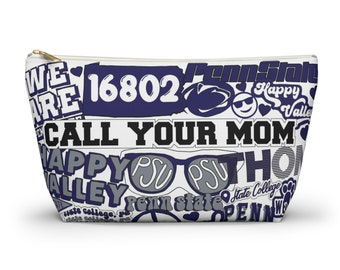 College Pouch For Any School Or University | Custom | Personalized | Dorm Room Essentials | Bed Party Pouch | College Acceptance Gift