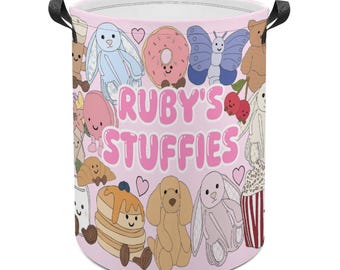 Stuffed Animals Canvas Toy Bin | Personalized | Custom | Toys | Toy Bin For Girls | Girls Nursery Decor | Toy Storage | Stuffy Storage
